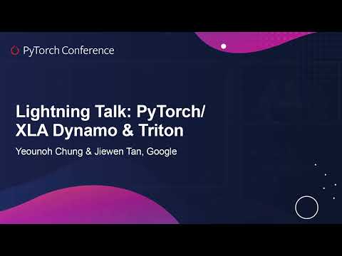 YouTube thumbnail image for Lightning Talk: Large-Scale Distributed Training with Dynamo and PyTorch/XLA SPMD - Yeounoh Chung & Jiewen Tan, Google