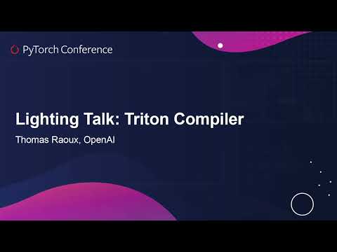 YouTube thumbnail image for Lightning Talk: Triton Compiler - Thomas Raoux, OpenAI